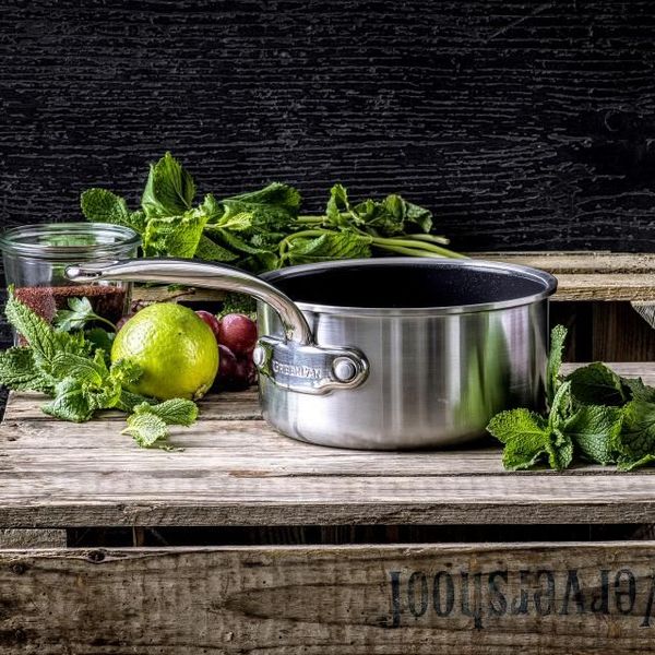 GreenPan Premiere Steelpan 16cm met 2 tuiten