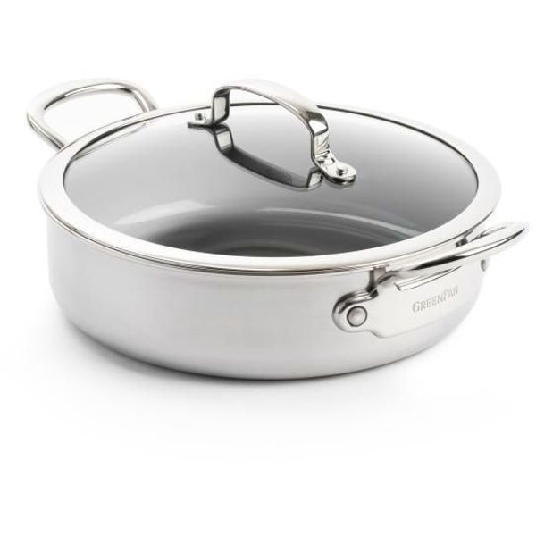 Premiere Rechte sauteerpan met deksel  26cm GreenPan