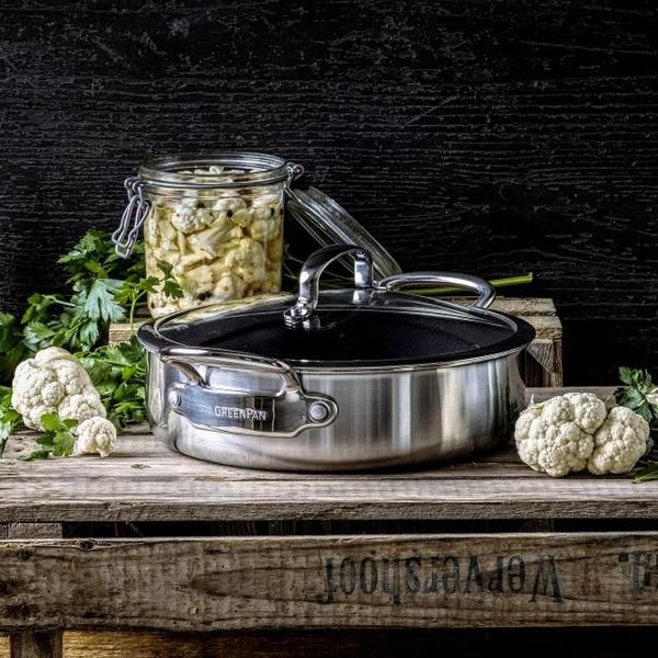 Premiere Rechte sauteerpan met deksel  26cm GreenPan