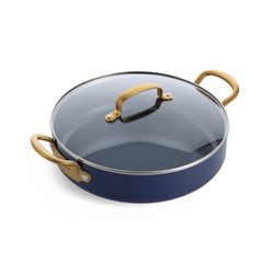 Barcelona Blue Stoofpan 30cm met deksel Blauw/Goud 