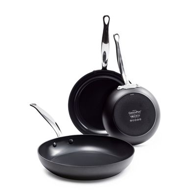 Cambridge Black 3-delige Set koekenpannen  GreenPan