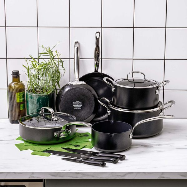 Cambridge Black 3-delige Set koekenpannen GreenPan