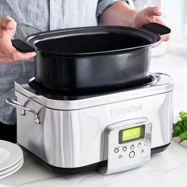 GreenPan Slow Cooker Stainless Steel 6L