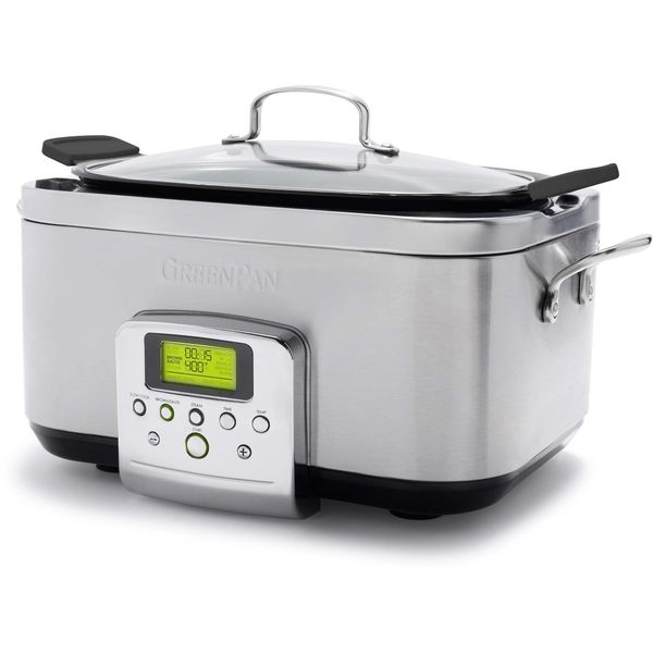 GreenPan Slow Cooker Stainless Steel 6L