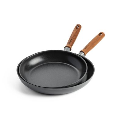 Mayflower Pro koekenpannenset met keramische antikleeflaag met deksel 20/28cm  GreenPan