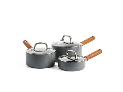 Mayflower Pro 6-delige steelpannenset met keramische antikleeflaag + deksels