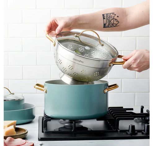 Padova 3-delige StoomSet Smokey Blue  GreenPan