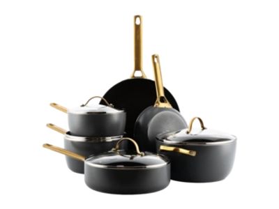 Padova Reserve Black 10-delige Pannenset met keramische antikleeflaag 10-delige