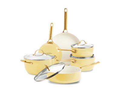 Padova Sunshine Yellow 10-delige Pannenset met keramische antikleeflaag 10-delige