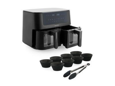 Bistro Dual Zone AirFryer 8L + muffin set