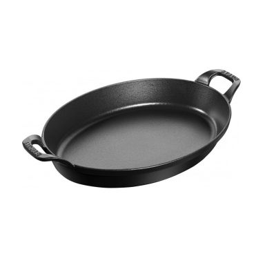 Stapelbaar bord ovaal 37cm Zwart Staub