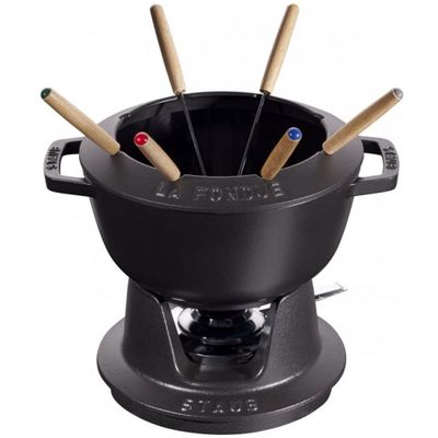 Fondueset 20cm Zwart Staub