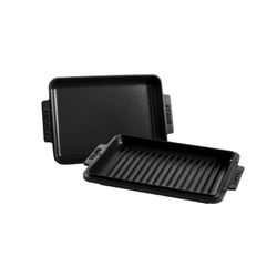 Staub Combo Grillplaat 28,5x18,5cm Shiny Black 