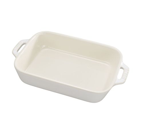 Plat rectangulaire 20x16cm Ivory White  Staub