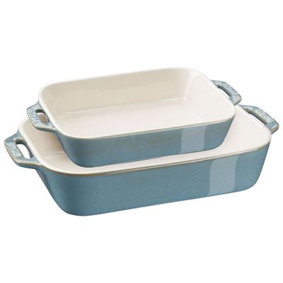 Ovenschotelset 2delig 20 + 27cm Ancient Turquoise Staub