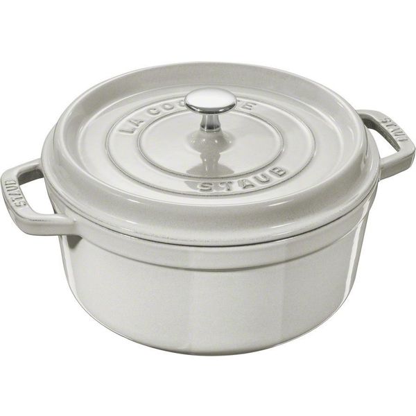 Cocotte rond 26 cm white truffle Staub