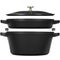 Stackable cocotte en grillpan van 24cm 3.8L 