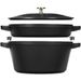 Staub Stackable cocotte en grillpan van 24cm 3.8L