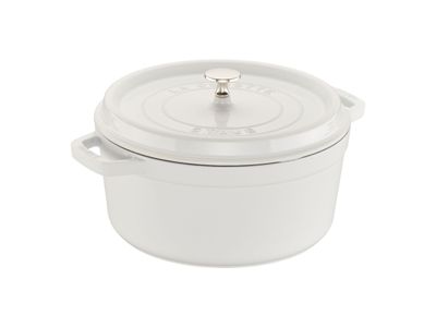 Cocotte 26 cm / 5,25 l, Rond, Helder wit