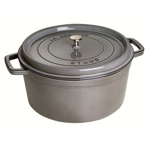 Staub Ronde cocotte 14cm Grafietgrijs