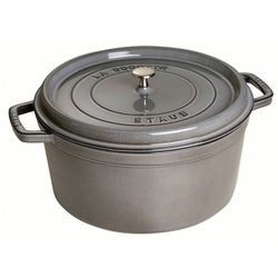 Ronde cocotte 18cm Grafietgrijs 