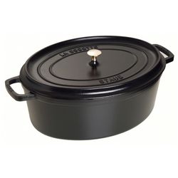 Ovale cocotte 27cm Zwart 