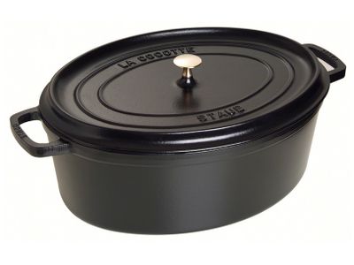 Ovale cocotte 29cm Zwart