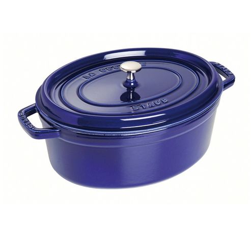 Ovale cocotte 29cm Donkerblauw  Staub