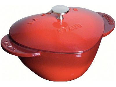 Hartvormige cocotte 20cm Kers 