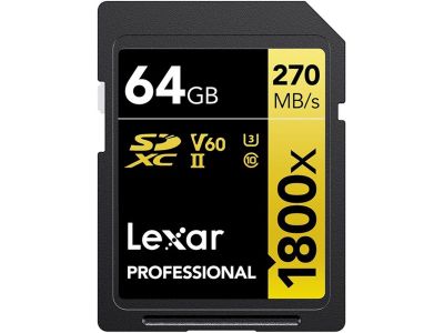Professional SDXC 64GB BL 1800X UHS-II V60 Gold
