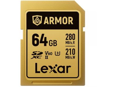 SDXC Pro Gold Series Armor UHS-II 64GB V60 IP68 Stainless R280/W210MB/s