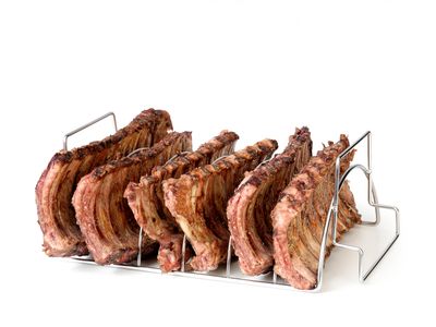 Vlees- en ribrek uit rvs 34.5x20x15cm