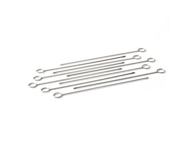 Set de 10 brochettes en inox 33cm