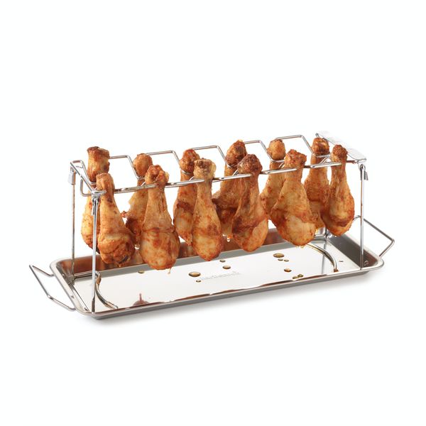 Barbecook Kippenvleugelhouder uit rvs voor 12 bouten 37.5x15.5x2cm