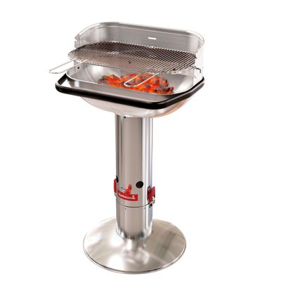 Loewy 55 barbecue au charbon en inox couleur métallique  Barbecook