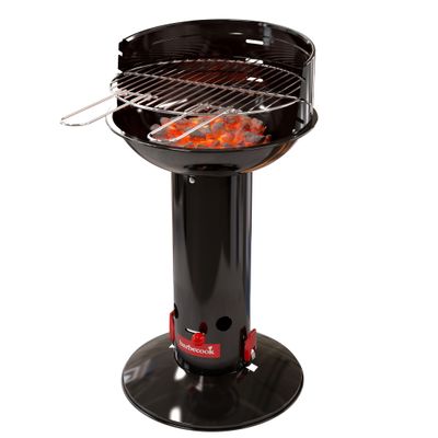 Loewy 40 barbecue au charbon en émail noir Ø 40cm H 75cm  Barbecook