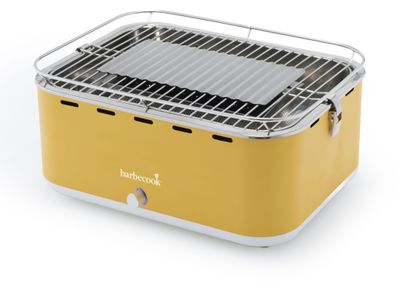 Carlo houtskooltafelgrill Sunshine Yellow 44x33x21cm
