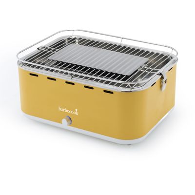 Carlo grill de table au charbon Sunshine Yellow 44x33x21cm  Barbecook