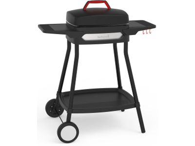 Alexia 5111 elektrische barbecue met zijtafels en wielen zwart 84x55x97cm