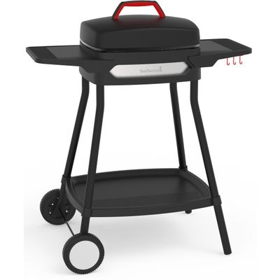 Alexia 5111 elektrische barbecue met zijtafels en wielen zwart 84x55x97cm  Barbecook