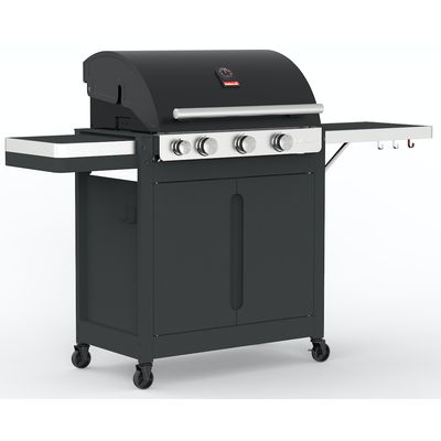 Stella 3201 gasbarbecue zwart met kasten 174x59x119cm  Barbecook