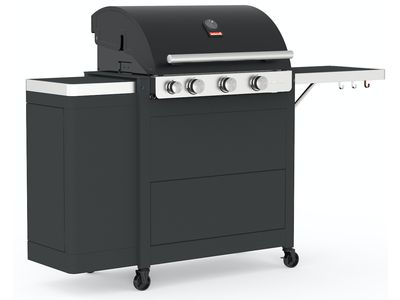 Stella 3221 barbecue à gaz noir avec tiroirs 174x59x119cm