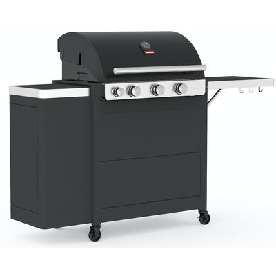 Stella 3221 gasbarbecue zwart met lades 174x59x119cm  Barbecook