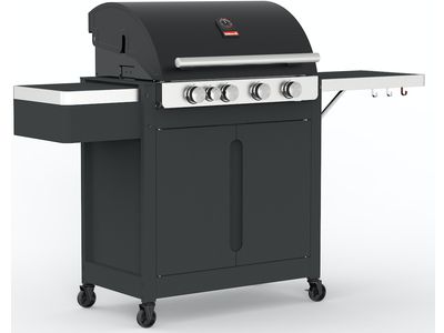 Stella 4311 barbecue à gaz noir avec brûleur infrarouge 174x59x119cm