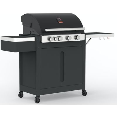 Stella 4311 gasbarbecue zwart met infrarood zijbrander 174x59x119cm  Barbecook