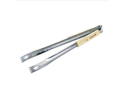 Tang uit rvs en rubberhout 40cm FSC 100% sgsch-coc-041337