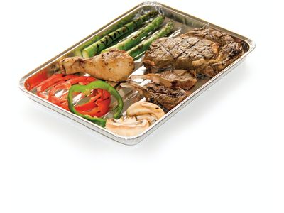 Set de 5 grilles anti-flamme jetables en aluminium 34.5x23cm