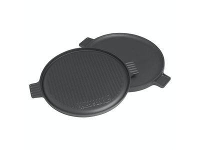 Houtskoolbarbecue contactplaat uit geëmailleerd gietijzer Ø 35cm