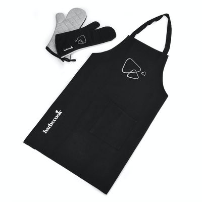 Set van schort en lange handschoenen zwart  Barbecook