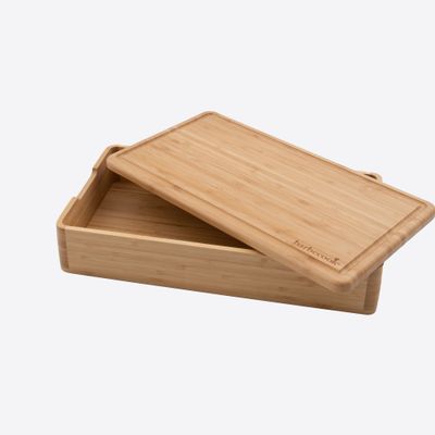 boîte en bambou pour ustensiles BBQ 46x25x9.4cm FSC 100%  Barbecook